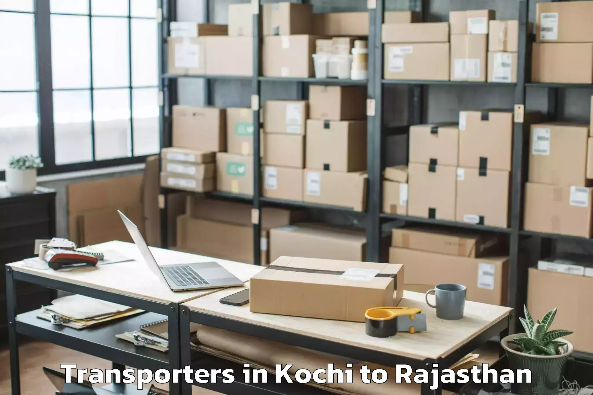 Book Kochi to Bikaner Transporters Online